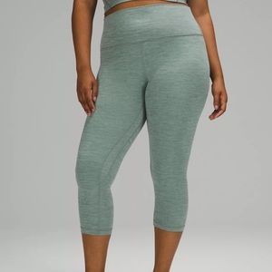 LULULEMON🍋 Align High Rise Crop 21" Heatheref Tidewater Teal